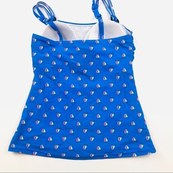 Craft & Barrel Sail boat print Tankini Top - Picture 2 of 8